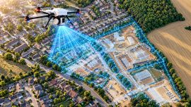 Drone LiDAR scanning a large residential development site - Grand Designs International