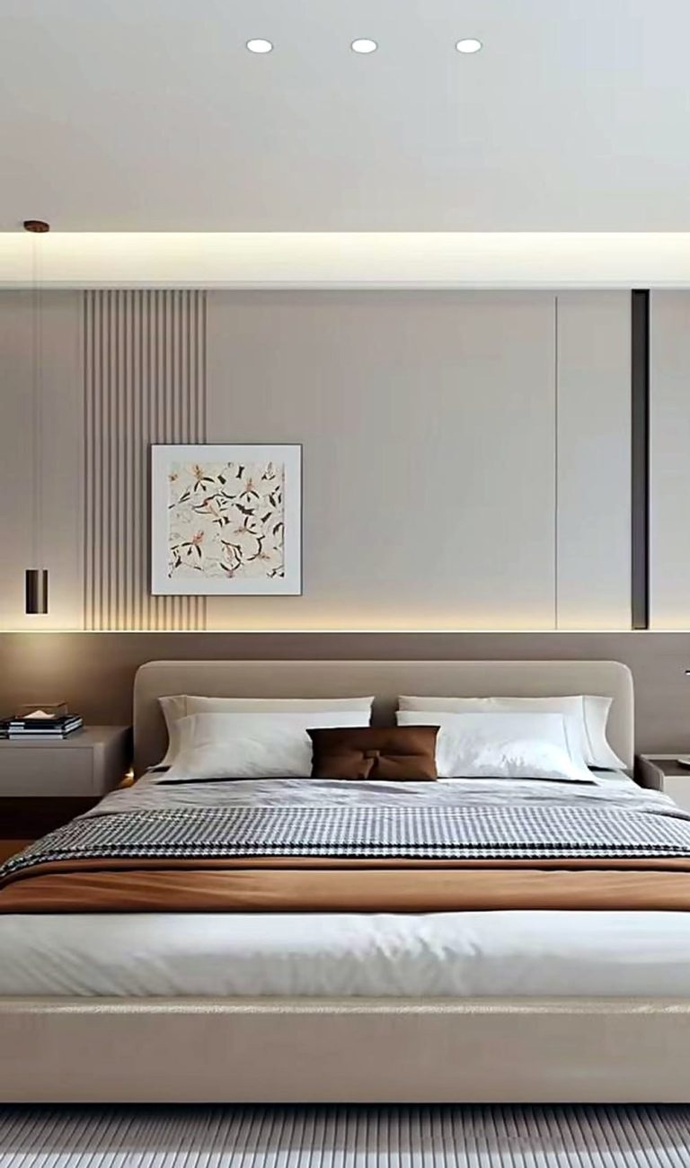 Bedroom suite with panelled headwall – Grand Design International